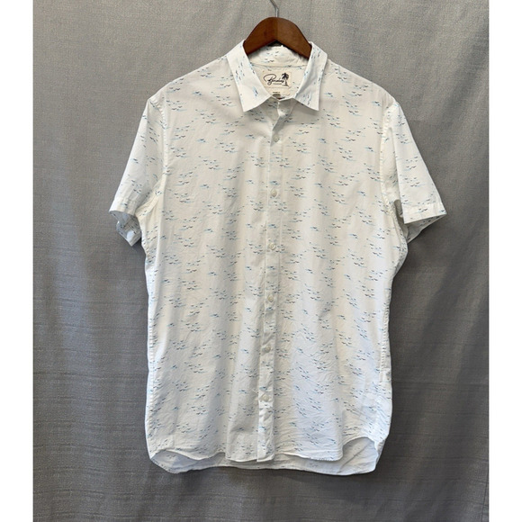 Bonobos Shirt Mens Size XL Long Tailored Bird Print Beachy Coastal Resort - Picture 1 of 8